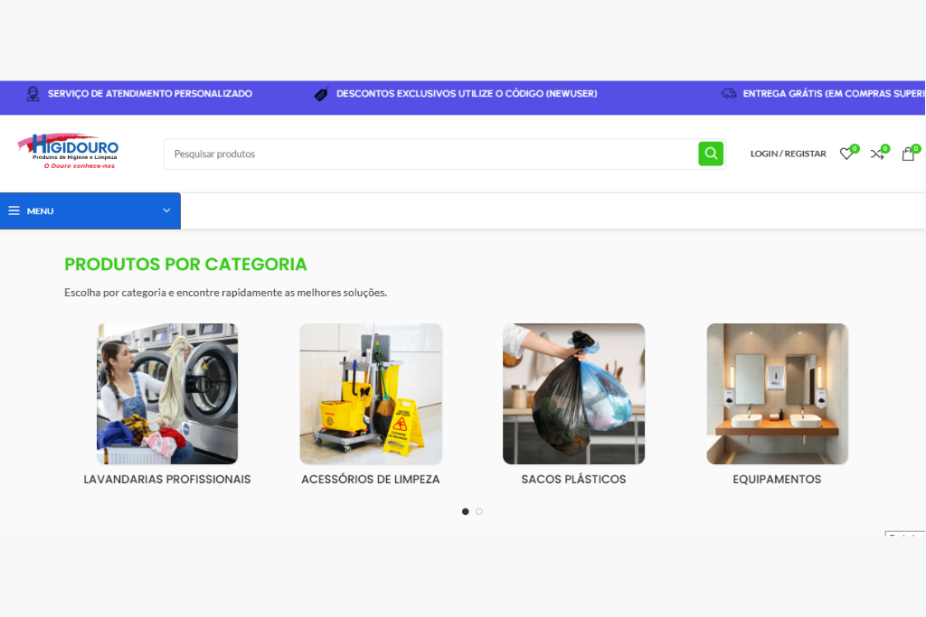 E-commerce de Limpeza Profissional